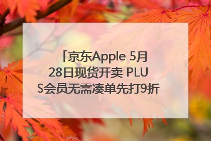 京东Apple 5月28日现货开卖 PLUS会员无需凑单先打9折再叠618优惠