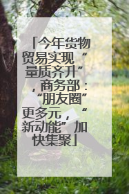 今年货物贸易实现“量质齐升”，商务部：“朋友圈”更多元，“新动能”加快集聚