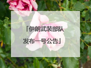 伊朗武装部队发布一号公告