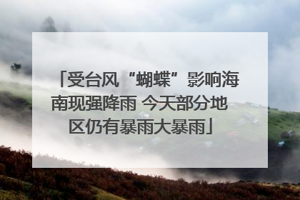 受台风“蝴蝶”影响海南现强降雨 今天部分地区仍有暴雨大暴雨