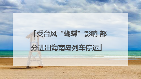 受台风“蝴蝶”影响 部分进出海南岛列车停运