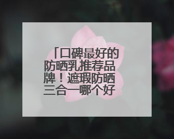 口碑最好的防晒乳推荐品牌！遮瑕防晒三合一哪个好用不闷痘？
