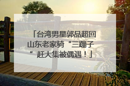 台湾男星郭品超回山东老家骑“三蹦子”赶大集被偶遇！