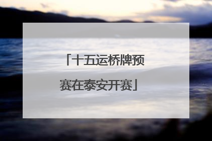 十五运桥牌预赛在泰安开赛