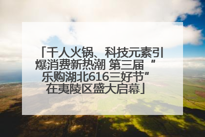 千人火锅、科技元素引爆消费新热潮 第三届“乐购湖北616三好节”在夷陵区盛大启幕