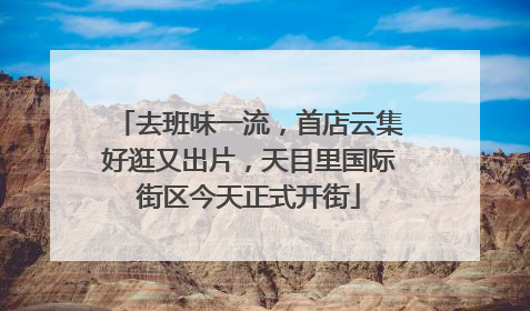 去班味一流，首店云集好逛又出片，天目里国际街区今天正式开街