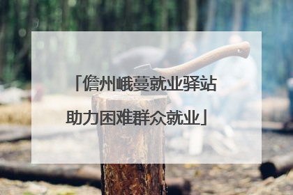 儋州峨蔓就业驿站助力困难群众就业