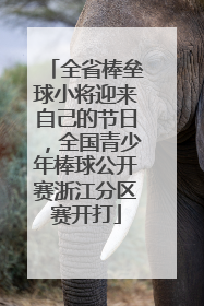 全省棒垒球小将迎来自己的节日，全国青少年棒球公开赛浙江分区赛开打