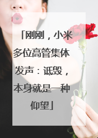 刚刚，小米多位高管集体发声：诋毁，本身就是一种仰望