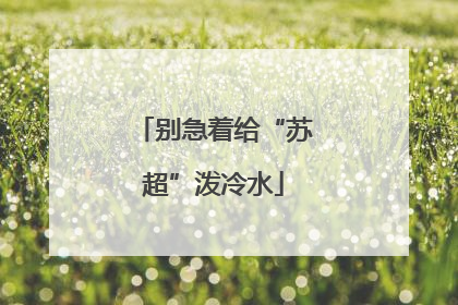 别急着给“苏超”泼冷水