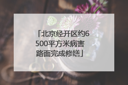 北京经开区约6500平方米病害路面完成修缮