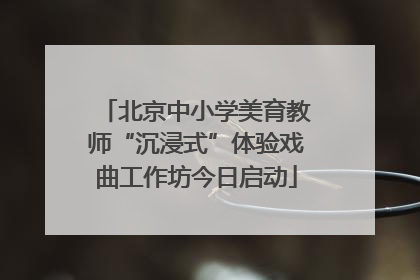 北京中小学美育教师“沉浸式”体验戏曲工作坊今日启动