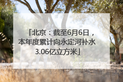 北京：截至6月6日，本年度累计向永定河补水3.06亿立方米