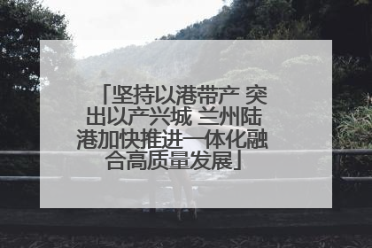 坚持以港带产 突出以产兴城 兰州陆港加快推进一体化融合高质量发展