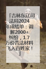 吉林东辽司法局2024年成绩单：调解2000+纠纷，1.7万份普法材料飞入百姓家！