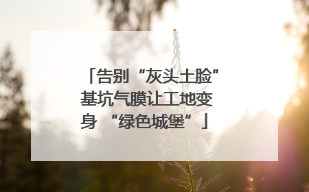 告别“灰头土脸” 基坑气膜让工地变身 “绿色城堡”