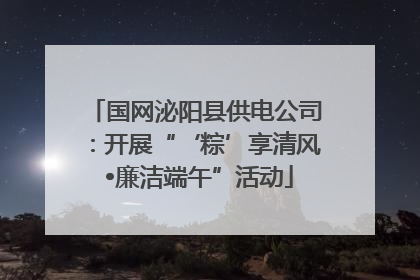 国网泌阳县供电公司：开展“‘粽’享清风 •廉洁端午”活动