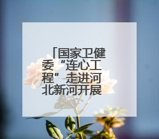 国家卫健委“连心工程”走进河北新河开展健康帮扶