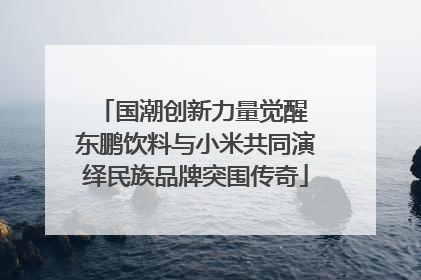 国潮创新力量觉醒 东鹏饮料与小米共同演绎民族品牌突围传奇
