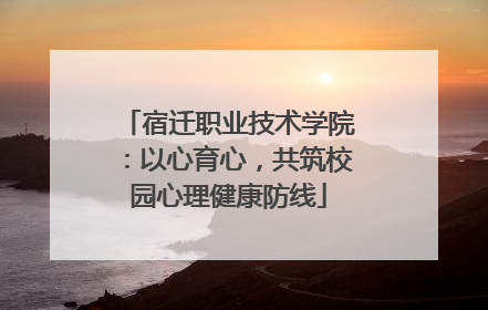 宿迁职业技术学院：以心育心，共筑校园心理健康防线