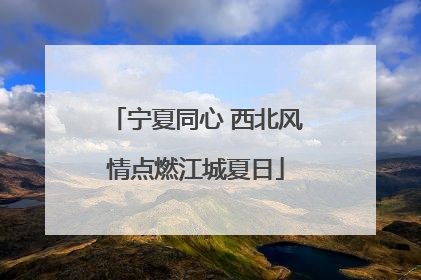 宁夏同心 西北风情点燃江城夏日