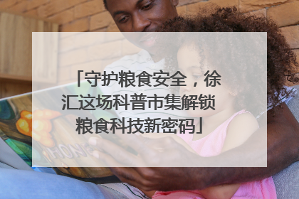 守护粮食安全，徐汇这场科普市集解锁粮食科技新密码
