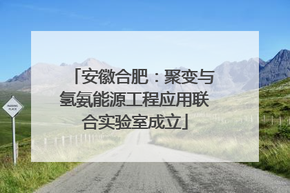 安徽合肥：聚变与氢氨能源工程应用联合实验室成立
