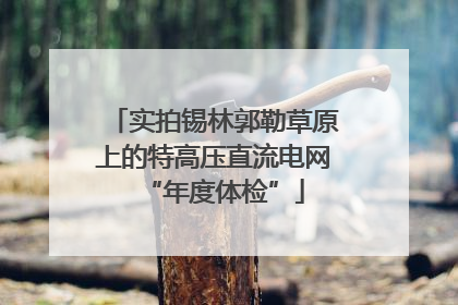 实拍锡林郭勒草原上的特高压直流电网“年度体检”