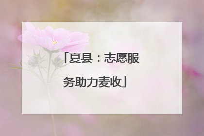夏县：志愿服务助力麦收