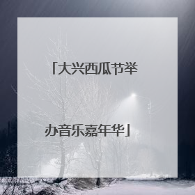 大兴西瓜节举办音乐嘉年华