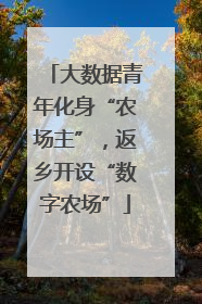 大数据青年化身“农场主”，返乡开设“数字农场”