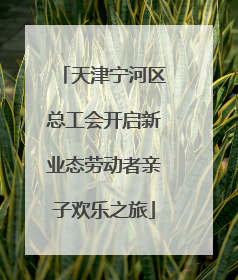 天津宁河区总工会开启新业态劳动者亲子欢乐之旅