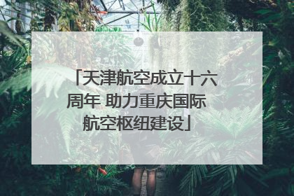天津航空成立十六周年 助力重庆国际航空枢纽建设