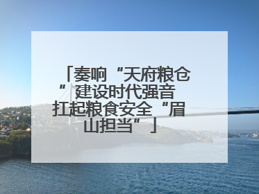 奏响“天府粮仓”建设时代强音 扛起粮食安全“眉山担当”