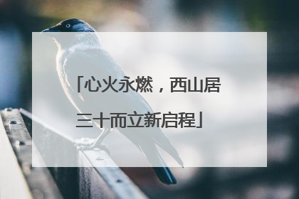 心火永燃，西山居三十而立新启程