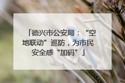 德兴市公安局：“空地联动”巡防，为市民安全感“加码”