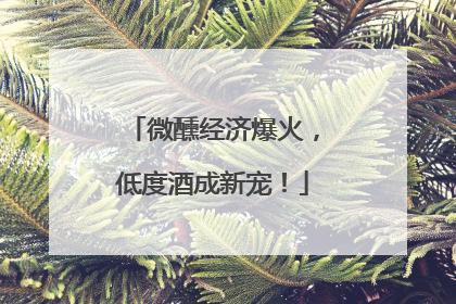 微醺经济爆火，低度酒成新宠！