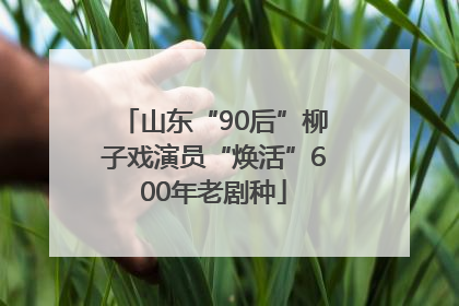 山东“90后”柳子戏演员“焕活”600年老剧种