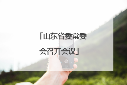 山东省委常委会召开会议