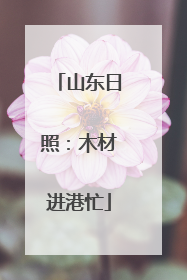 山东日照：木材进港忙