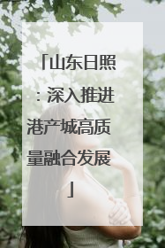 山东日照：深入推进港产城高质量融合发展