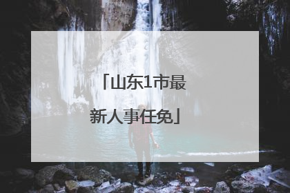 山东1市最新人事任免