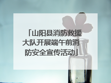 山阳县消防救援大队开展端午前消防安全宣传活动