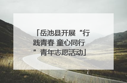 岳池县开展“行践青春 童心同行”青年志愿活动