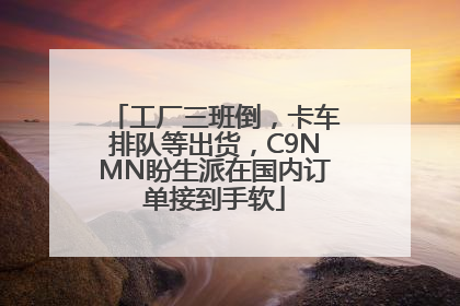 工厂三班倒，卡车排队等出货，C9NMN盼生派在国内订单接到手软