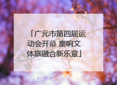 广元市第四届运动会开幕 奏响文体旅融合新乐章
