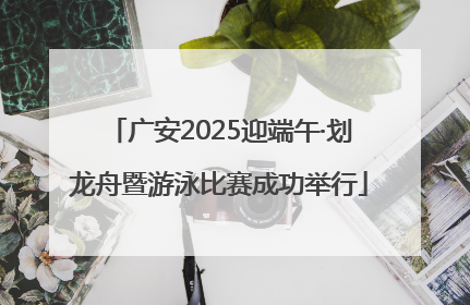 广安2025迎端午·划龙舟暨游泳比赛成功举行