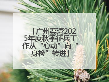 广州荔湾2025年度秋季征兵工作从“心动”向“身检”转进