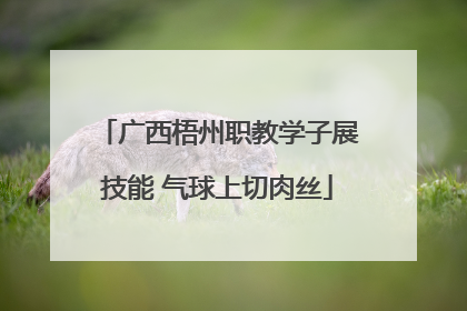 广西梧州职教学子展技能 气球上切肉丝