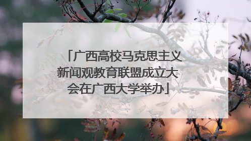 广西高校马克思主义新闻观教育联盟成立大会在广西大学举办